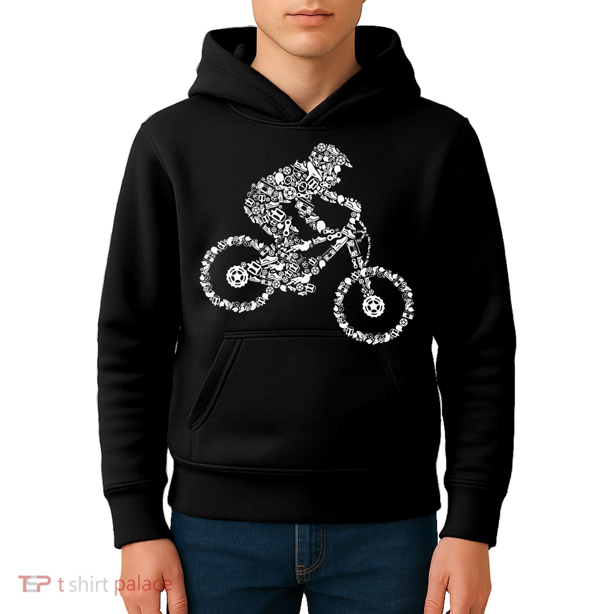 Mountain Bike Mtb Downhill Biking Cycling Biker Kids Hoodie