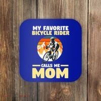 Mountain Biking Mom Mother Cyclist Bicycle Cycling Biking Funny Gift Coaster thumb 0