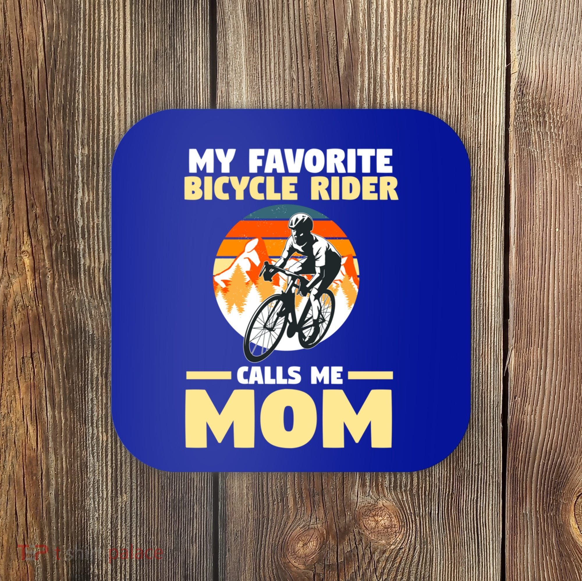 Mountain Biking Mom Mother Cyclist Bicycle Cycling Biking Funny Gift Coaster