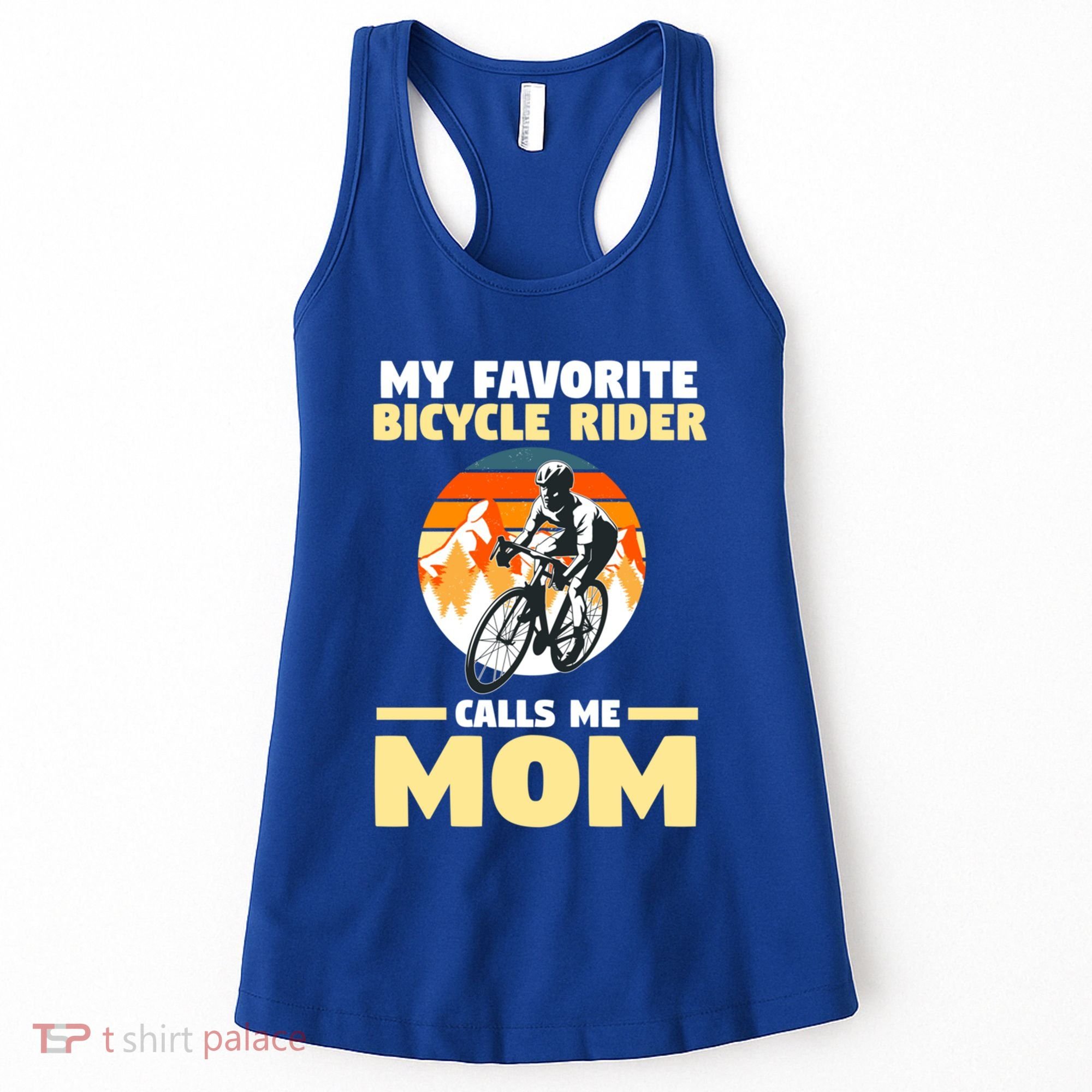 Mountain Biking Mom Mother Cyclist Bicycle Cycling Biking Funny Gift Women's Tank Top