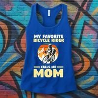 Mountain Biking Mom Mother Cyclist Bicycle Cycling Biking Funny Gift Women's Tank Top thumb 3