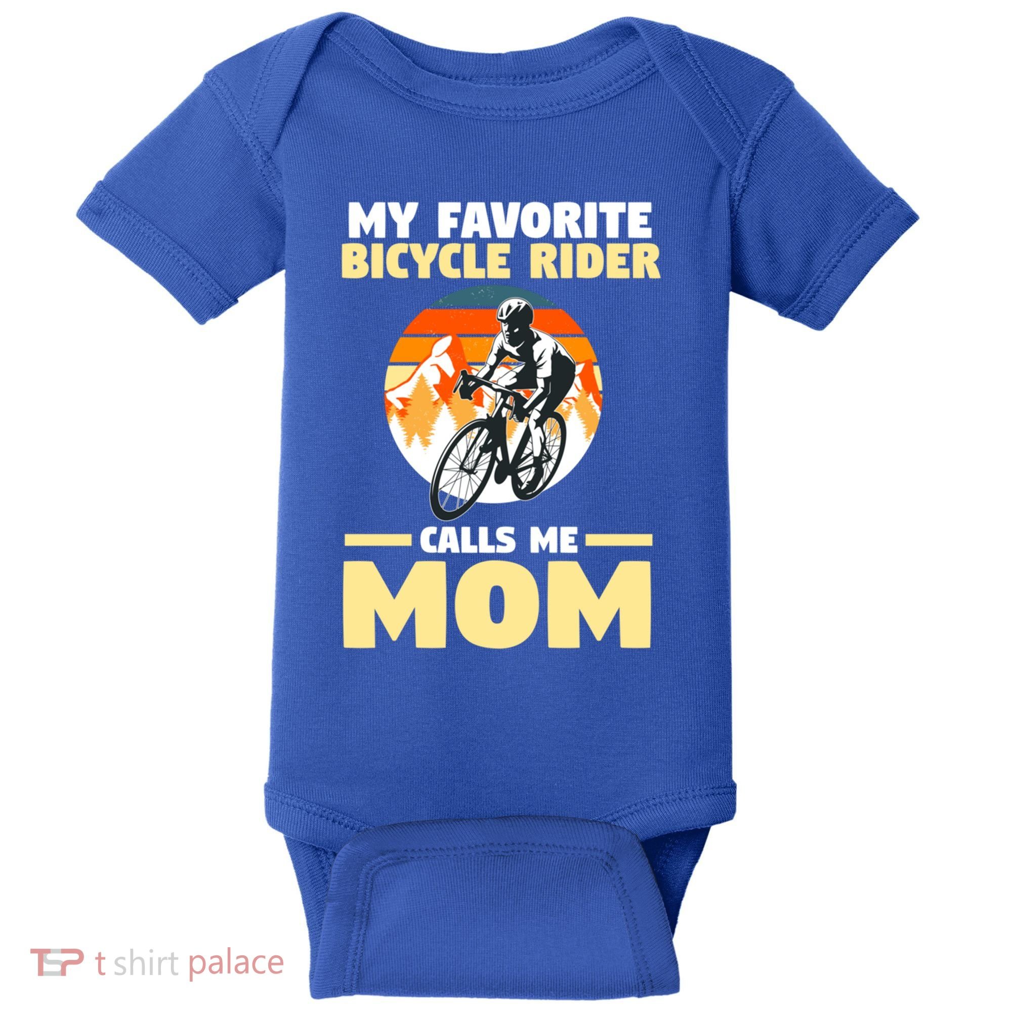 Mountain Biking Mom Mother Cyclist Bicycle Cycling Biking Funny Gift Baby Bodysuit