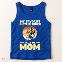 Mountain Biking Mom Mother Cyclist Bicycle Cycling Biking Funny Gift Tank Top thumb 2
