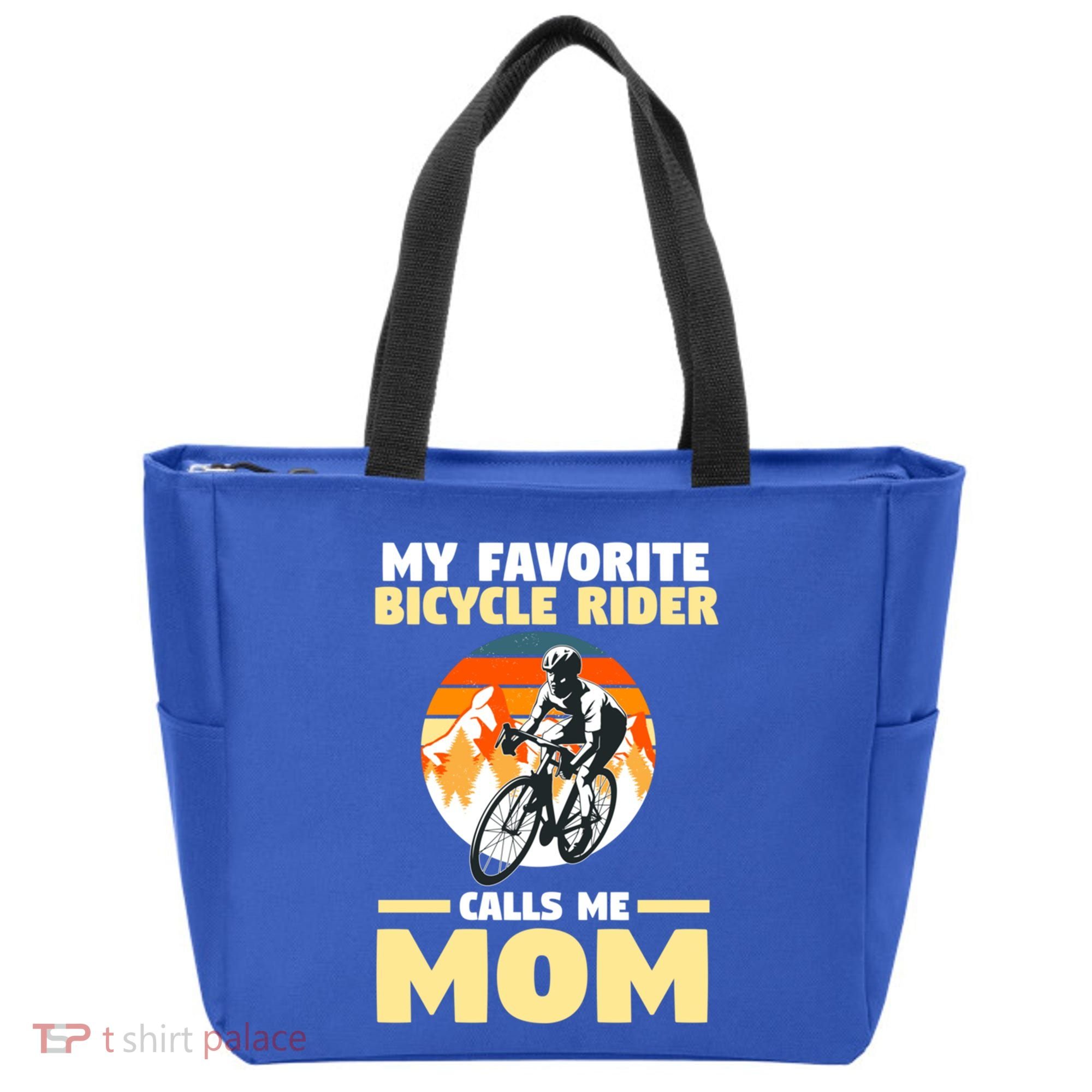 Mountain Biking Mom Mother Cyclist Bicycle Cycling Biking Funny Gift Tote Bag