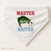 Master Baiter Master Baiter Meme Fishing Lover USA-Made Doggie Bandana thumb 0