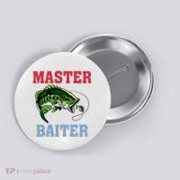Master Baiter Master Baiter Meme Fishing Lover Button thumb 0