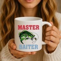 Master Baiter Master Baiter Meme Fishing Lover Coffee Mug thumb 3