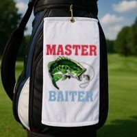 Master Baiter Master Baiter Meme Fishing Lover Golf Towel thumb 2