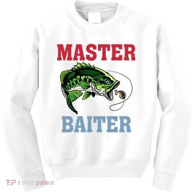 Master Baiter Master Baiter Meme Fishing Lover Kids Sweatshirt