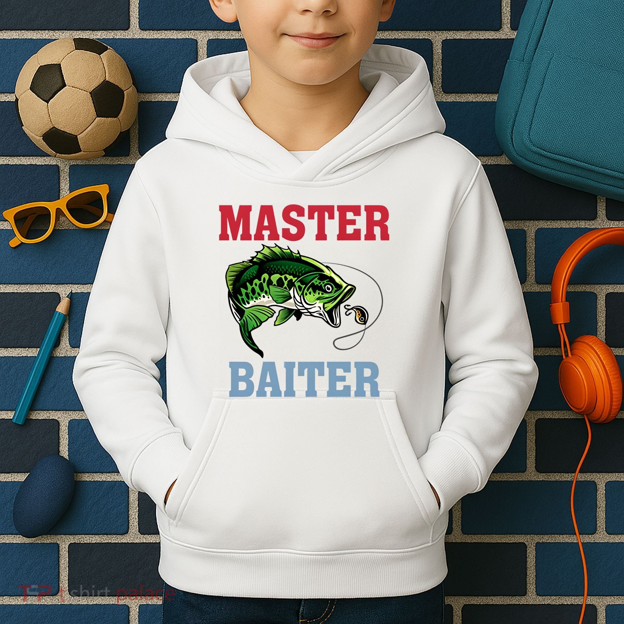 Master Baiter Master Baiter Meme Fishing Lover Kids Hoodie
