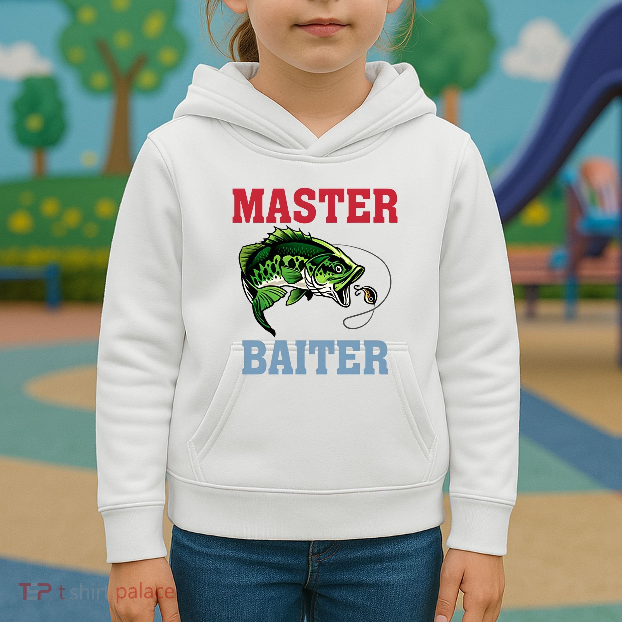 Master Baiter Master Baiter Meme Fishing Lover Kids Hoodie