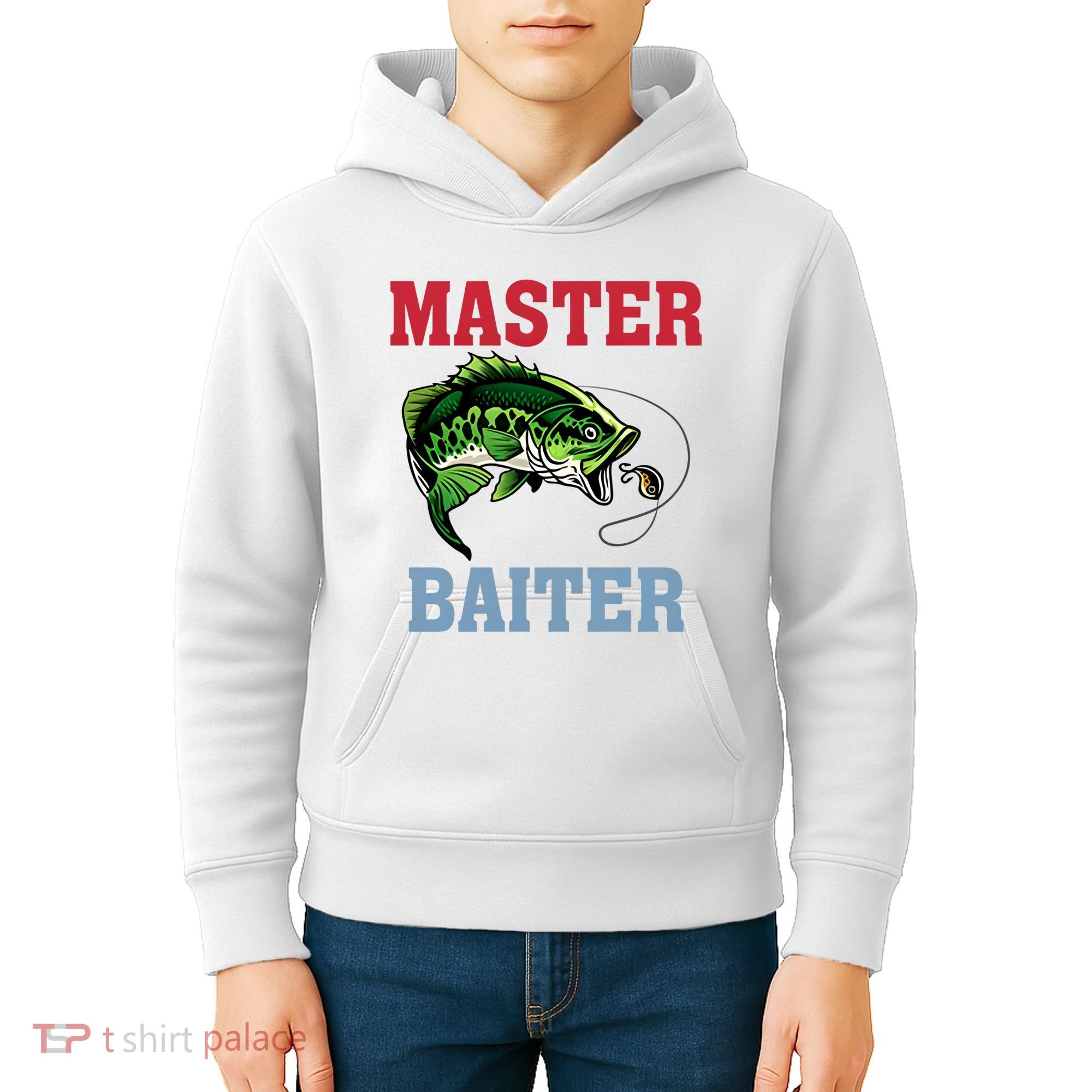 Master Baiter Master Baiter Meme Fishing Lover Kids Hoodie