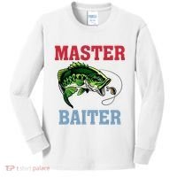 Master Baiter Master Baiter Meme Fishing Lover Kids Long Sleeve Shirt thumb 0