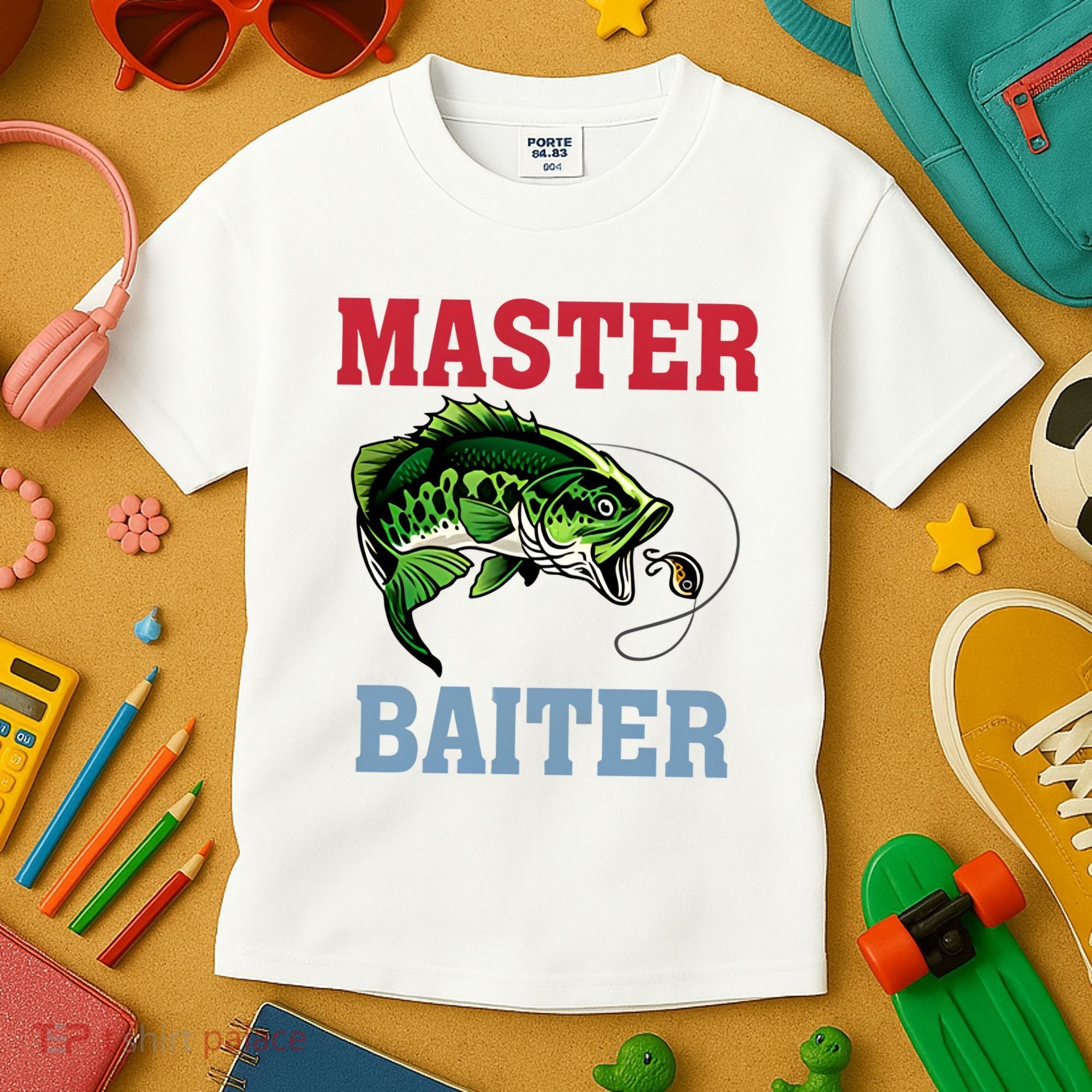 Master Baiter Master Baiter Meme Fishing Lover Kids T-Shirt