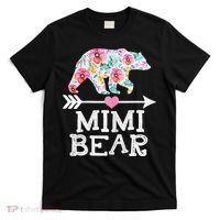 Mimi Bear Mom Grandma Floral Happy Mother's Day tee T-Shirt thumb 0