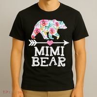 Mimi Bear Mom Grandma Floral Happy Mother's Day tee T-Shirt thumb 3
