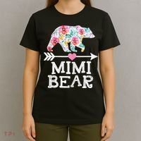 Mimi Bear Mom Grandma Floral Happy Mother's Day tee T-Shirt thumb 4
