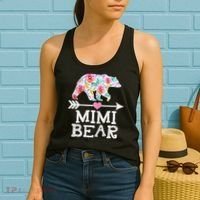 Mimi Bear Mom Grandma Floral Happy Mother's Day tee Women's Tank Top thumb 2