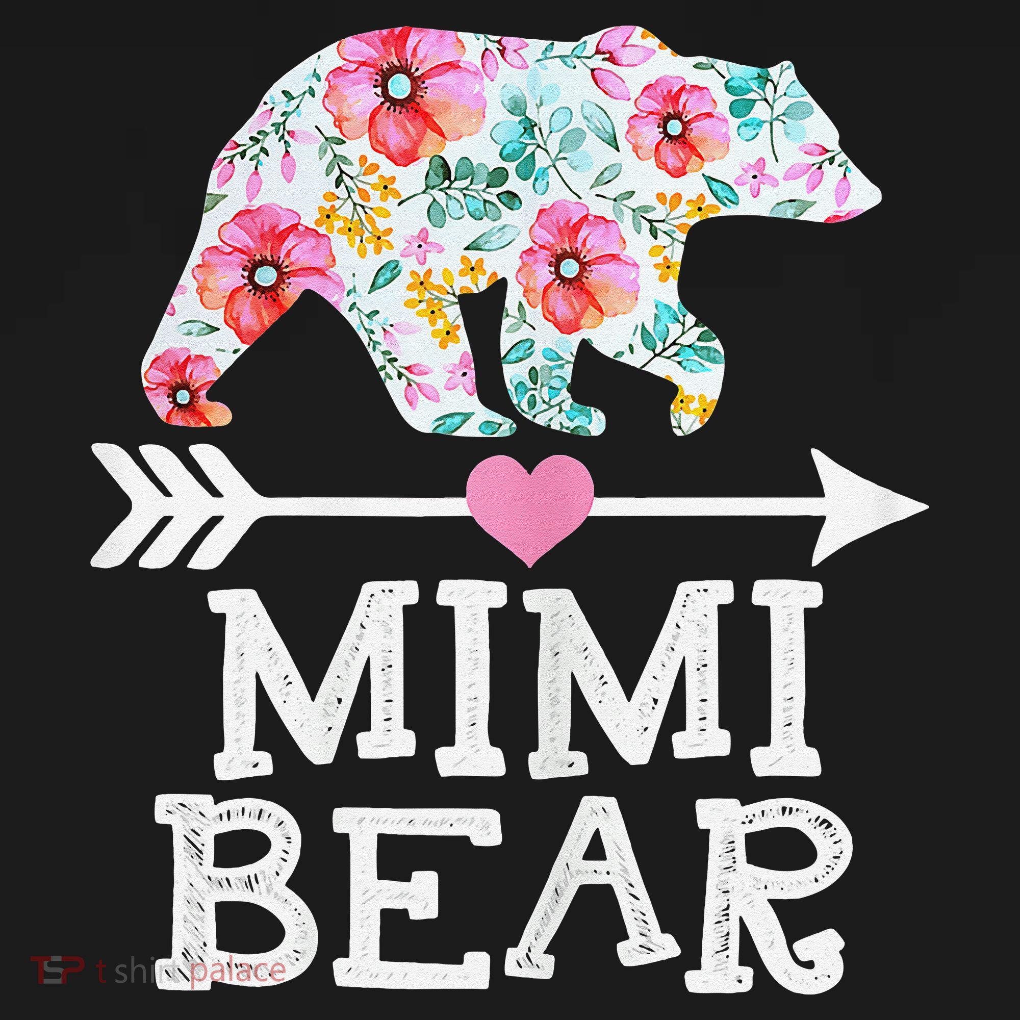 Mimi Bear Mom Grandma Floral Happy Mother's Day tee Women's Tank Top