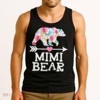 Mimi Bear Mom Grandma Floral Happy Mother's Day tee Tank Top thumb 3