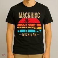 Mackinac Bridge Mackinaw Retro Vintage Michigan Souvenir T-Shirt thumb 3