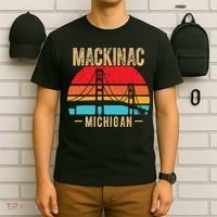 Mackinac Bridge Mackinaw Retro Vintage Michigan Souvenir T-Shirt thumb 6