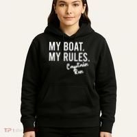 My Boat My Rules Captain Ron Personalized Boating Name Hoodie thumb 5