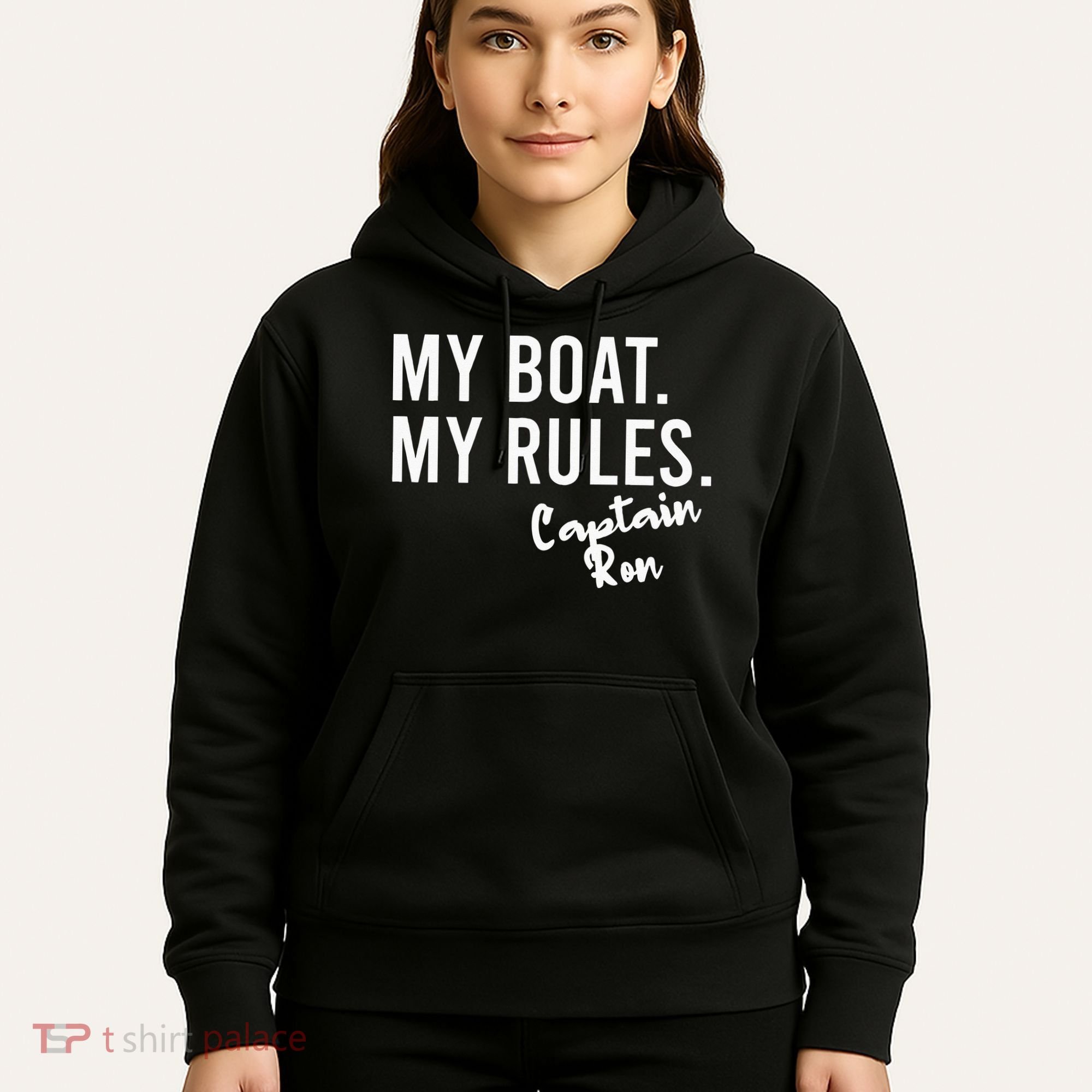 My Boat My Rules Captain Ron Personalized Boating Name Hoodie