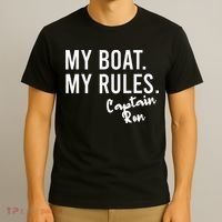 My Boat My Rules Captain Ron Personalized Boating Name T-Shirt thumb 3