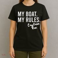 My Boat My Rules Captain Ron Personalized Boating Name T-Shirt thumb 4