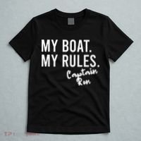 My Boat My Rules Captain Ron Personalized Boating Name T-Shirt thumb 5