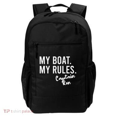 My Boat My Rules Captain Ron Personalized Boating Name Backpack
