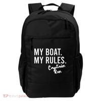 My Boat My Rules Captain Ron Personalized Boating Name Backpack thumb 0
