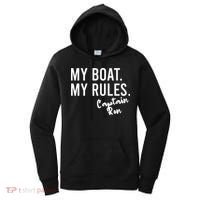 My Boat My Rules Captain Ron Personalized Boating Name Women's Hoodie thumb 0