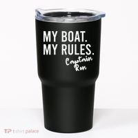 My Boat My Rules Captain Ron Personalized Boating Name Tumbler thumb 0