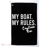 My Boat My Rules Captain Ron Personalized Boating Name Golf Towel thumb 0