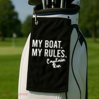 My Boat My Rules Captain Ron Personalized Boating Name Golf Towel thumb 2