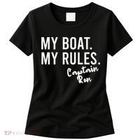 My Boat My Rules Captain Ron Personalized Boating Name Women's T-Shirt thumb 0