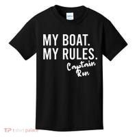 My Boat My Rules Captain Ron Personalized Boating Name Kids T-Shirt thumb 0