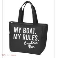My Boat My Rules Captain Ron Personalized Boating Name Tote Bag thumb 3