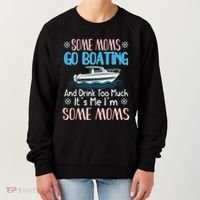 Moms Boating Mom Boat Captain Pontoon Sailor Cruising Gift Women's Sweatshirt thumb 0