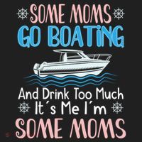 Moms Boating Mom Boat Captain Pontoon Sailor Cruising Gift Women's Sweatshirt thumb 2