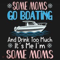 Moms Boating Mom Boat Captain Pontoon Sailor Cruising Gift Women's Hoodie thumb 2