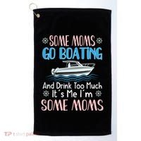 Moms Boating Mom Boat Captain Pontoon Sailor Cruising Gift Golf Towel thumb 0