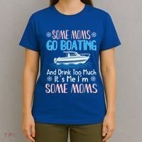 Moms Boating Mom Boat Captain Pontoon Sailor Cruising Gift T-Shirt thumb 4