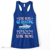 Moms Boating Mom Boat Captain Pontoon Sailor Cruising Gift Women's Tank Top thumb 0