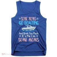 Moms Boating Mom Boat Captain Pontoon Sailor Cruising Gift Tank Top thumb 0