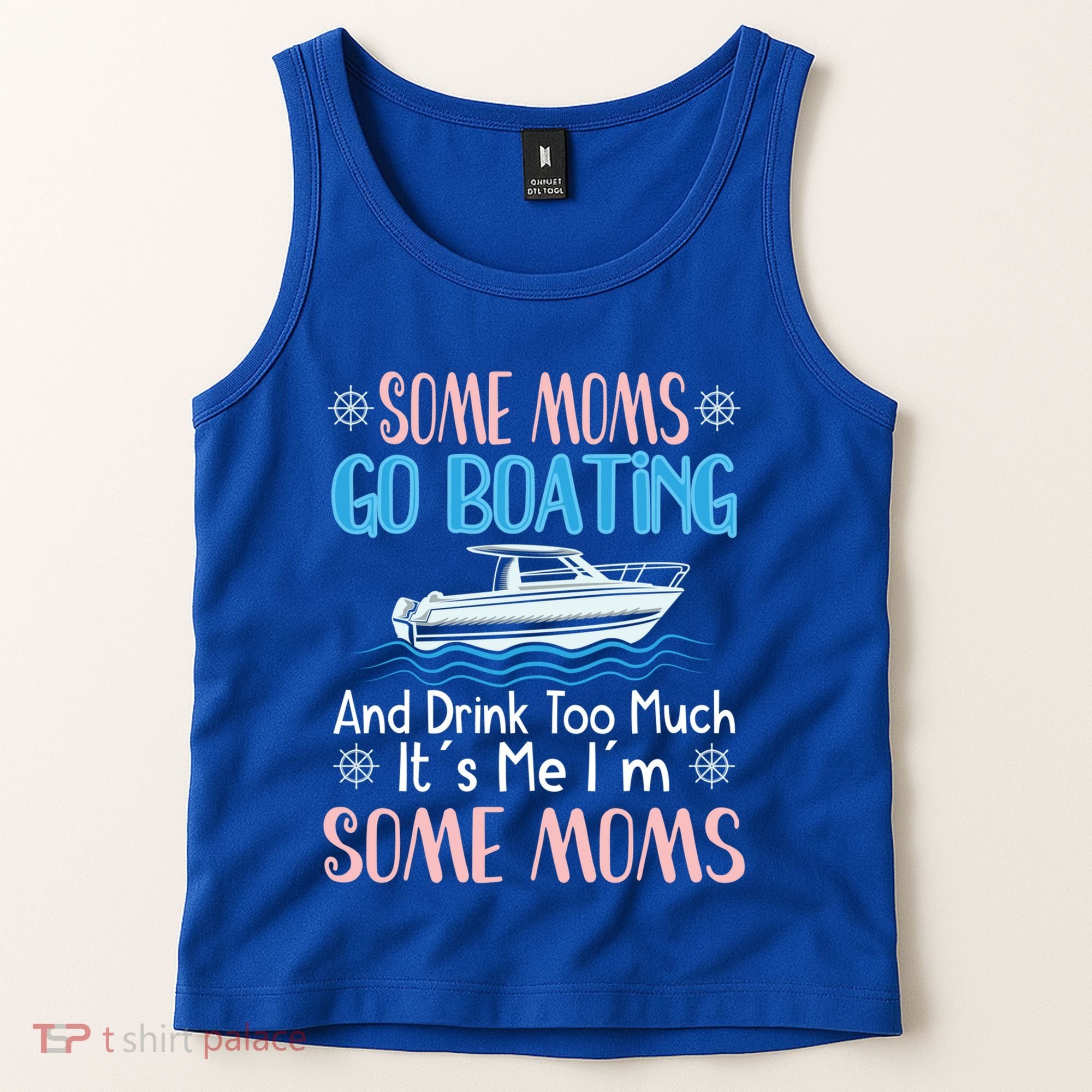 Moms Boating Mom Boat Captain Pontoon Sailor Cruising Gift Tank Top