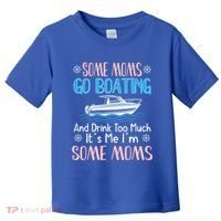 Moms Boating Mom Boat Captain Pontoon Sailor Cruising Gift Toddler T-Shirt thumb 0
