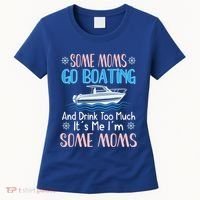 Moms Boating Mom Boat Captain Pontoon Sailor Cruising Gift Women's T-Shirt thumb 0